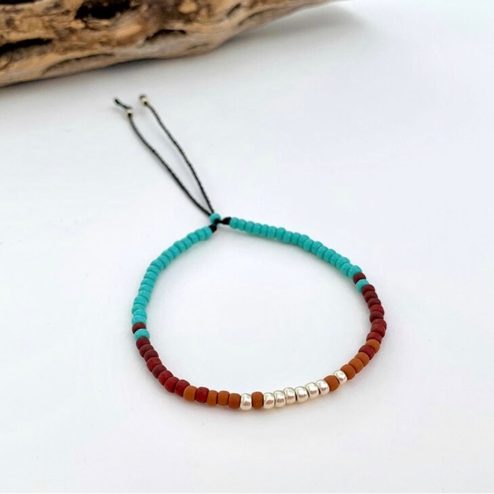 Layering beaded bracelet, southwest seed beads
